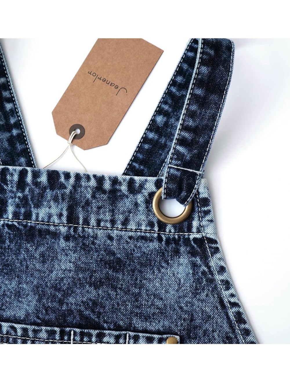 Denim Utility Apron with Multiple Pockets - Blue- NWT - Picture 3 of 5